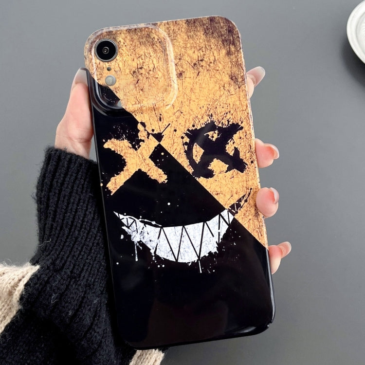 Painted Pattern Precise Hole PC Phone Case, For iPhone XR
