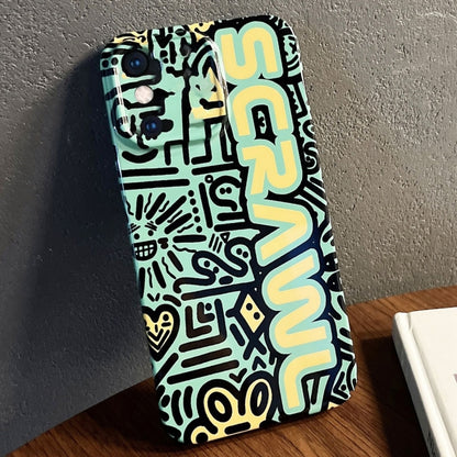 جراب هاتف PC بفتحات دقيقة بنمط مرسوم، لهاتف iPhone XS Max