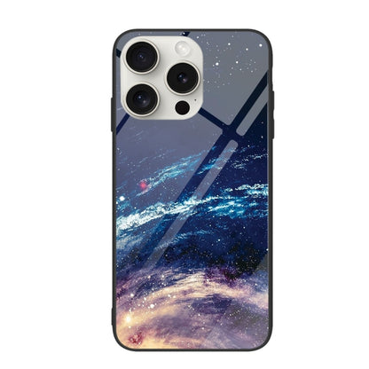 Colorful Painted Glass Phone Case, For iPhone 16 Pro Max, For iPhone 16 Pro, For iPhone 16 Plus