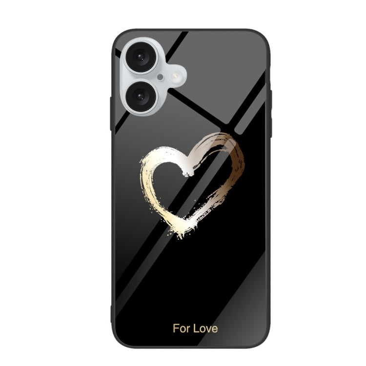 Colorful Painted Glass Phone Case, For iPhone 16 Pro Max, For iPhone 16 Pro, For iPhone 16 Plus