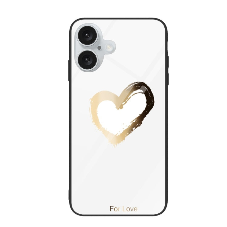 Colorful Painted Glass Phone Case, For iPhone 16 Pro Max, For iPhone 16 Pro, For iPhone 16 Plus