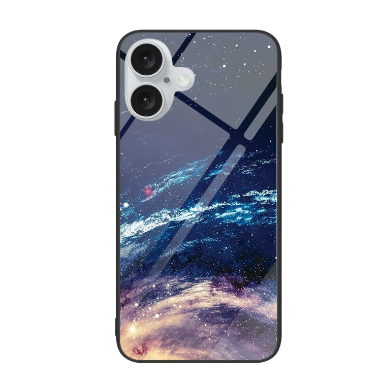 Colorful Painted Glass Phone Case, For iPhone 16 Pro Max, For iPhone 16 Pro, For iPhone 16 Plus