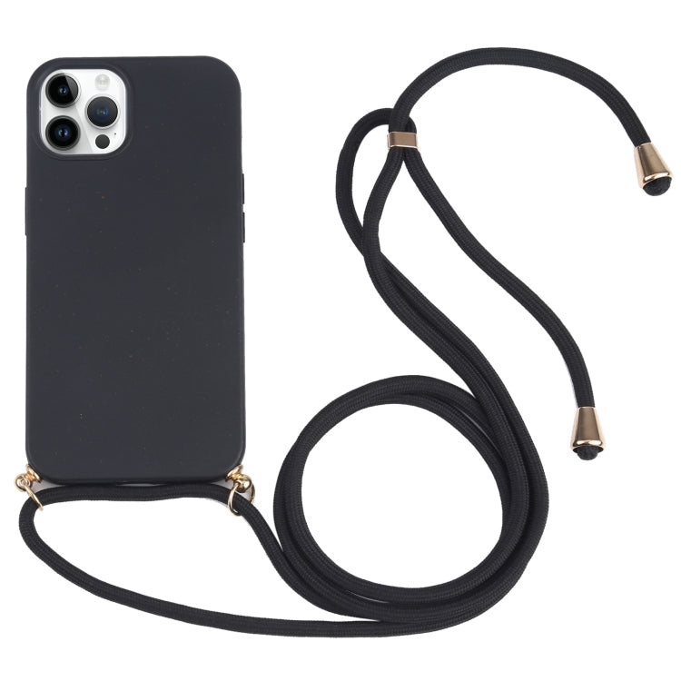 جراب هاتف مقاوم للصدمات من مادة TPU من قش القمح مع حبل للرقبة، لهاتف iPhone 16 Pro Max، وiPhone 16 Pro، وiPhone 16 Plus