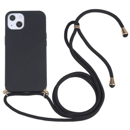 جراب هاتف مقاوم للصدمات من مادة TPU من قش القمح مع حبل للرقبة، لهاتف iPhone 15 Plus، لهاتف iPhone 15