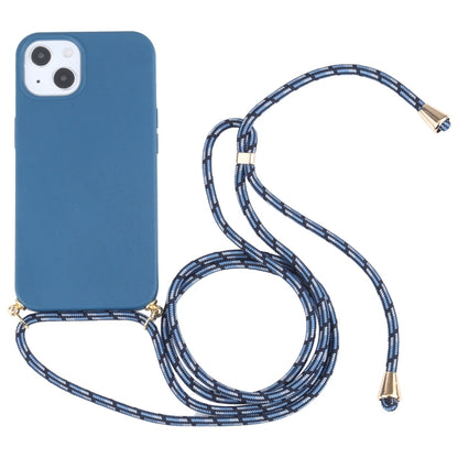 جراب هاتف مقاوم للصدمات من مادة TPU من قش القمح مع حبل للرقبة، لهاتف iPhone 15 Plus، لهاتف iPhone 15