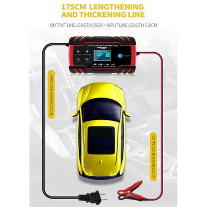 ANHTCzyx 12V 8A  / 24V 4A Automobile Battery Charger Motorcycle Battery Repair Type AGM, US Plug (Red), EU Plug (Red), UK Plug (Red), AU Plug (Red)