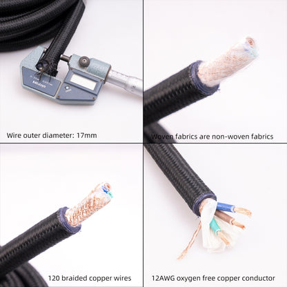 3720 HiFi Audio Universal AC Power Cable US Plug