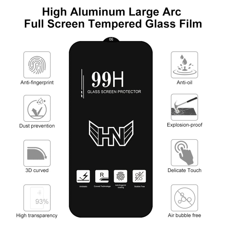 High Aluminum Large Arc Full Screen Tempered Glass Film, For iPhone 16 Pro Max, For iPhone 16 Pro, For iPhone 16 Plus, For iPhone 16, For iPhone 15 Pro Max, For iPhone 15 Pro, For iPhone 15 Plus, For iPhone 15