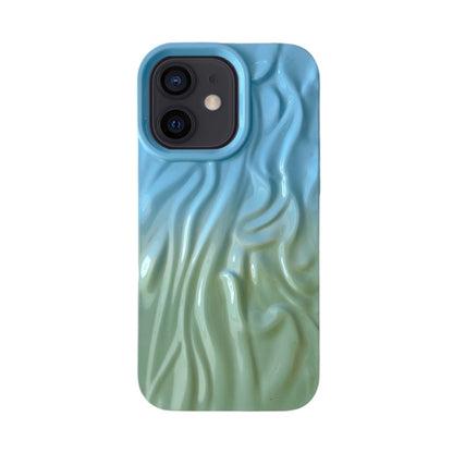 جراب هاتف TPU بملمس زيتي متدرج التجاعيد، مناسب لأجهزة iPhone 13 Pro وiPhone 13 وiPhone 12 وiPhone 12 Pro Max وiPhone 12 Pro