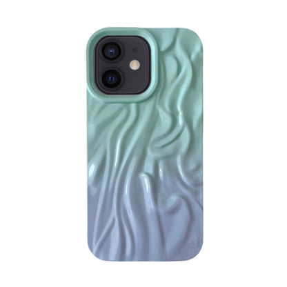 جراب هاتف TPU بملمس زيتي متدرج التجاعيد، مناسب لأجهزة iPhone 13 Pro وiPhone 13 وiPhone 12 وiPhone 12 Pro Max وiPhone 12 Pro