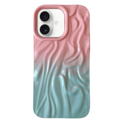 جراب هاتف TPU بملمس زيتي متدرج التجاعيد، مناسب لأجهزة iPhone 16 Pro Max وiPhone 16 Pro وiPhone 16 Plus وiPhone 16