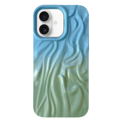 جراب هاتف TPU بملمس زيتي متدرج التجاعيد، مناسب لأجهزة iPhone 16 Pro Max وiPhone 16 Pro وiPhone 16 Plus وiPhone 16