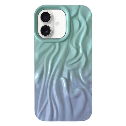 جراب هاتف TPU بملمس زيتي متدرج التجاعيد، مناسب لأجهزة iPhone 16 Pro Max وiPhone 16 Pro وiPhone 16 Plus وiPhone 16