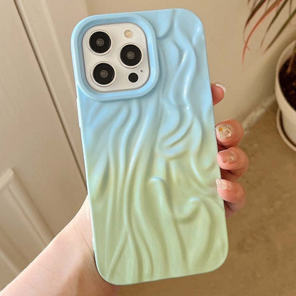 جراب هاتف TPU بملمس زيتي متدرج التجاعيد، مناسب لأجهزة iPhone 13 Pro وiPhone 13 وiPhone 12 وiPhone 12 Pro Max وiPhone 12 Pro