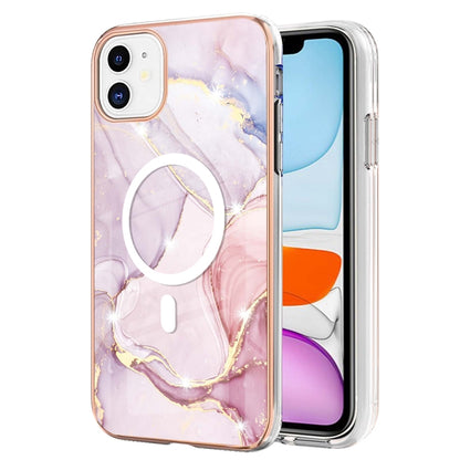 جراب هاتف IMD Magsafe TPU مزدوج الجوانب بنمط رخامي، مناسب لأجهزة iPhone 12 / 12 Pro، وiPhone 12 Pro Max، وiPhone 11 Pro Max، وiPhone 11، وiPhone 11 Pro