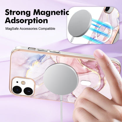 جراب هاتف IMD Magsafe TPU مزدوج الجوانب بنمط رخامي، مناسب لأجهزة iPhone 12 / 12 Pro، وiPhone 12 Pro Max، وiPhone 11 Pro Max، وiPhone 11، وiPhone 11 Pro