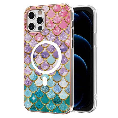 جراب هاتف IMD Magsafe TPU مزدوج الجوانب بنمط رخامي، مناسب لأجهزة iPhone 12 / 12 Pro، وiPhone 12 Pro Max، وiPhone 11 Pro Max، وiPhone 11، وiPhone 11 Pro