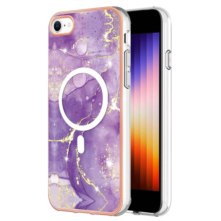 جراب هاتف IMD Magsafe TPU مزدوج الجوانب بنمط رخامي، مناسب لأجهزة iPhone 15 وiPhone 14 Pro Max وiPhone 8 / SE 2022 / 2020 وiPhone 13 Pro Max وiPhone 13 Pro وiPhone 13