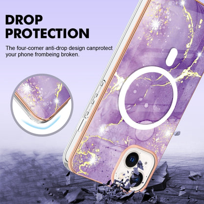 جراب هاتف IMD Magsafe TPU مزدوج الجوانب بنمط رخامي، مناسب لأجهزة iPhone 15 وiPhone 14 Pro Max وiPhone 8 / SE 2022 / 2020 وiPhone 13 Pro Max وiPhone 13 Pro وiPhone 13
