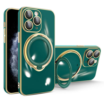 جراب هاتف متعدد الوظائف مطلي بالكهرباء مع حامل مغناطيسي، مناسب لأجهزة iPhone 11 وiPhone 11 Pro وiPhone XS / X وiPhone XR وiPhone XS Max وiPhone 8 Plus / 7 Plus