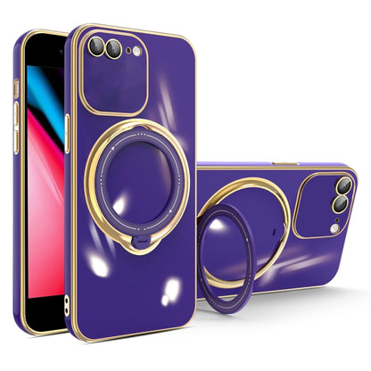 جراب هاتف متعدد الوظائف مطلي بالكهرباء مع حامل مغناطيسي، مناسب لأجهزة iPhone 11 وiPhone 11 Pro وiPhone XS / X وiPhone XR وiPhone XS Max وiPhone 8 Plus / 7 Plus