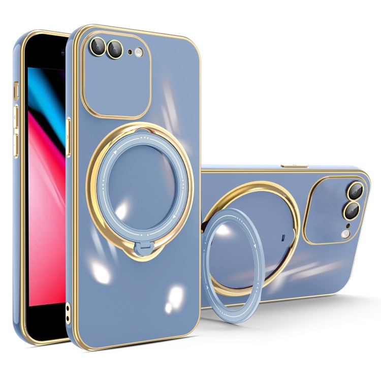 جراب هاتف متعدد الوظائف مطلي بالكهرباء مع حامل مغناطيسي، مناسب لأجهزة iPhone 11 وiPhone 11 Pro وiPhone XS / X وiPhone XR وiPhone XS Max وiPhone 8 Plus / 7 Plus