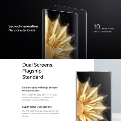 Honor Magic V2 Ultimate 5G، شاشة 7.92 بوصة + شاشة 6.43 بوصة MagicOS 7.2 Snapdragon 8 Gen2 ثماني النواة حتى 3.36 جيجاهرتز، الشبكة: 5G، OTG، لا يدعم Google Play، 16 جيجابايت + 1 تيرابايت