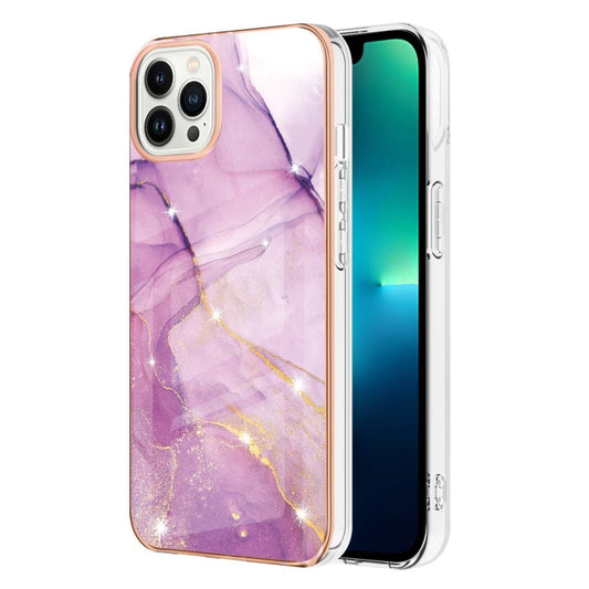 Electroplating Marble Pattern Dual-side IMD TPU Shockproof Phone Case, For iPhone 16 Pro Max, For iPhone 16 Pro, For iPhone 16 Plus, For iPhone 16, For iPhone 15 Pro Max, For iPhone 15 Pro, For iPhone 15 Plus, For iPhone 15