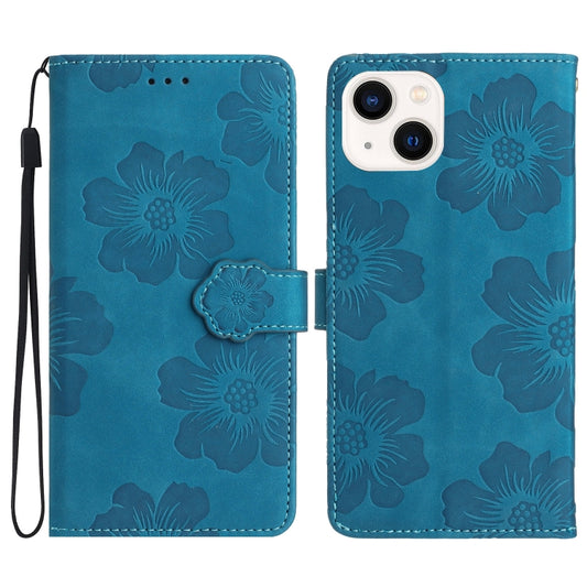 Flower Embossing Pattern Leather Phone Case, For iPhone 15, For iPhone 14 Plus, For iPhone 14, For iPhone 14 Pro