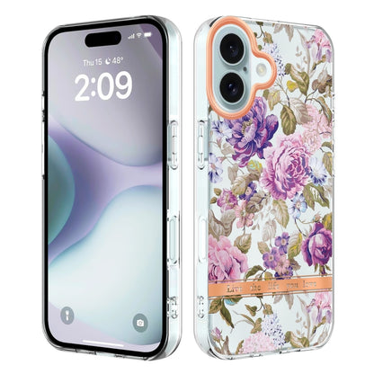 جراب هاتف IMD TPU من سلسلة الزهور والنباتات، مناسب لهاتف iPhone 16 Pro Max، وiPhone 16 Pro، وiPhone 16 Plus، وiPhone 16