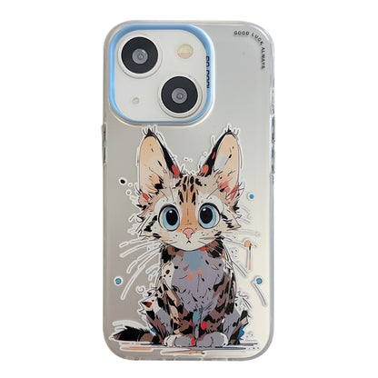Animal Pattern Oil Painting Series PC + TPU Phone Case, For iPhone 15 Plus