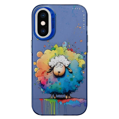 Animal Pattern Oil Painting Series PC + TPU Phone Case, For iPhone XS Max