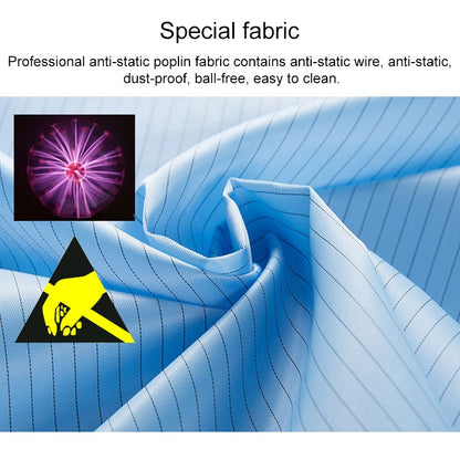Striped Anti-static Split Hood Dust-proof Work Suit, S, M, L, XL, XXL, XXXL, XXXXL, XXXXXL