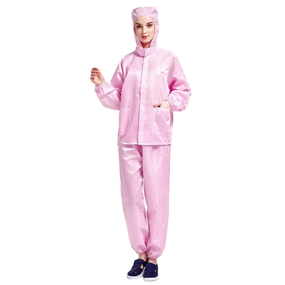 Striped Anti-static Split Hood Dust-proof Work Suit, S, M, L, XL, XXL, XXXL, XXXXL, XXXXXL