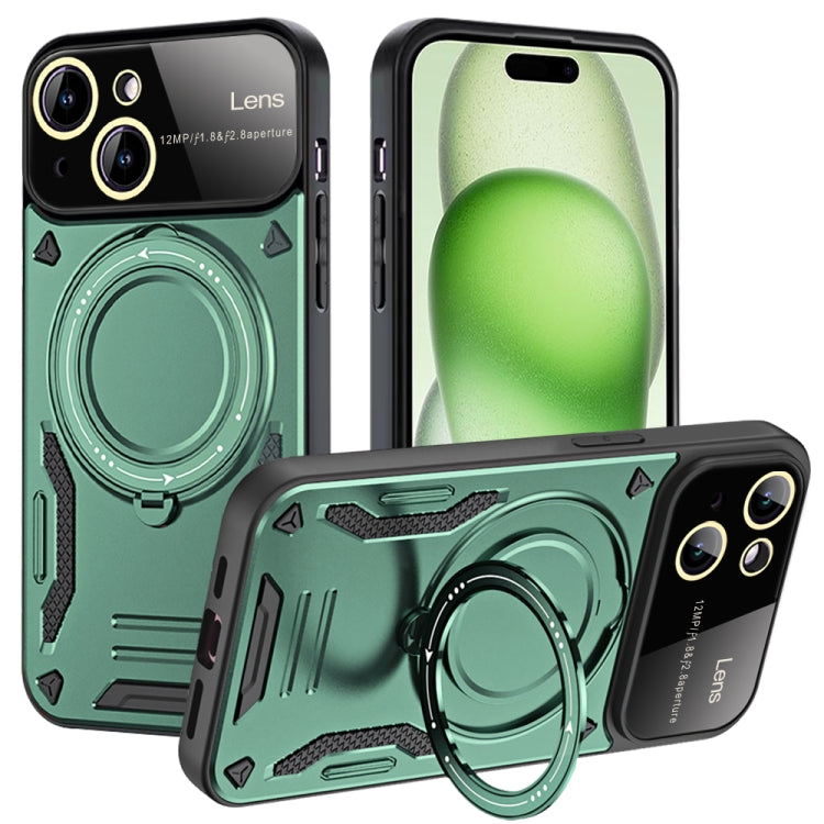 Large Window MagSafe Holder Phone Case, For iPhone 15 Pro Max, For iPhone 15 Pro, For iPhone 15 Plus, For iPhone 15