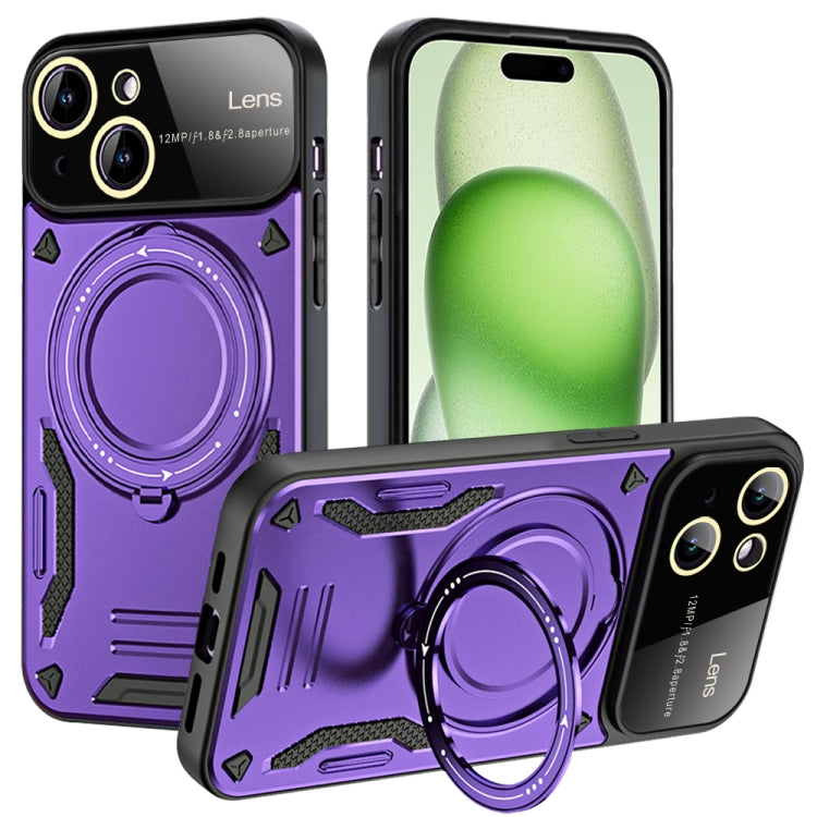 Large Window MagSafe Holder Phone Case, For iPhone 15 Pro Max, For iPhone 15 Pro, For iPhone 15 Plus, For iPhone 15