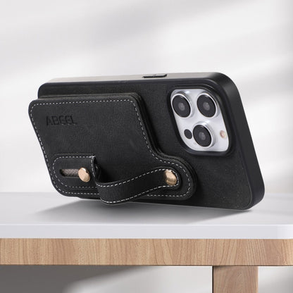 ABEEL Litchi Texture Card Bag PU Phone Case, For iPhone 15 Pro Max, For iPhone 15 Pro, For iPhone 15 Plus, For iPhone 15, For iPhone 14 Plus, For iPhone 14, For iPhone 14 Pro, For iPhone 14 Pro Max