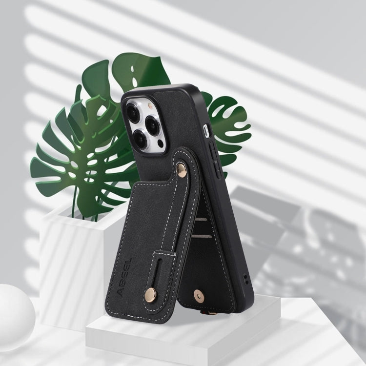 ABEEL Litchi Texture Card Bag PU Phone Case, For iPhone 15 Pro Max, For iPhone 15 Pro, For iPhone 15 Plus, For iPhone 15, For iPhone 14 Plus, For iPhone 14, For iPhone 14 Pro, For iPhone 14 Pro Max