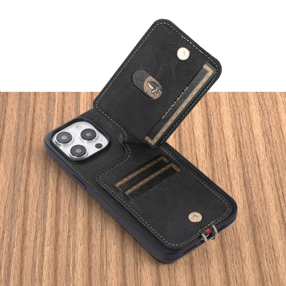 ABEEL Litchi Texture Card Bag PU Phone Case, For iPhone 15 Pro Max, For iPhone 15 Pro, For iPhone 15 Plus, For iPhone 15, For iPhone 14 Plus, For iPhone 14, For iPhone 14 Pro, For iPhone 14 Pro Max