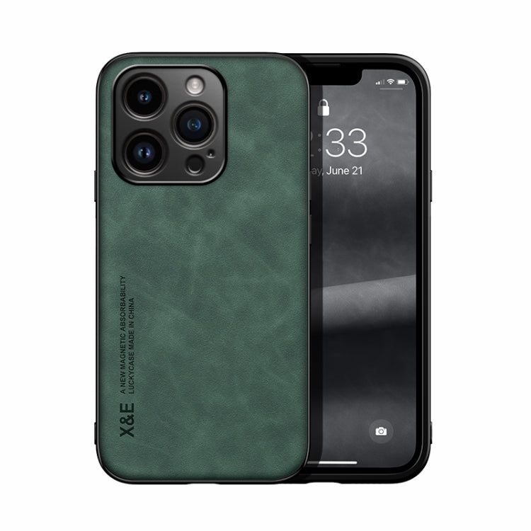Skin Feel Magnetic Leather Back Phone Case, For iPhone 16 Pro Max, For iPhone 16 Pro, For iPhone 15 Pro Max, iPhone 15 Pro, For iPhone 15 Plus, For iPhone 15