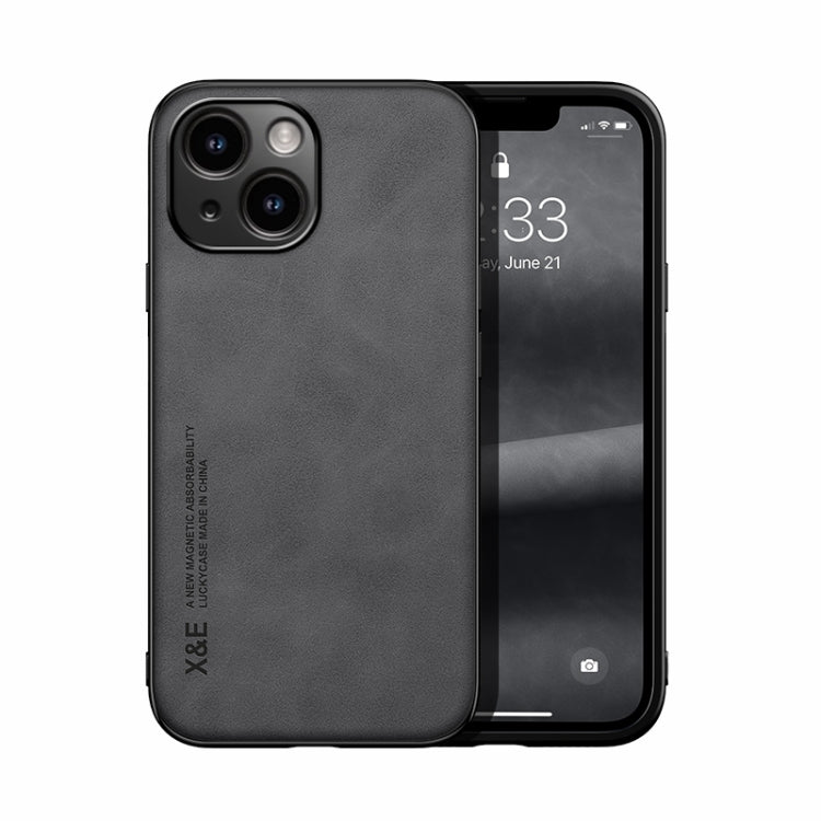 Skin Feel Magnetic Leather Back Phone Case, For iPhone 16 Pro Max, For iPhone 16 Pro, For iPhone 15 Pro Max, iPhone 15 Pro, For iPhone 15 Plus, For iPhone 15