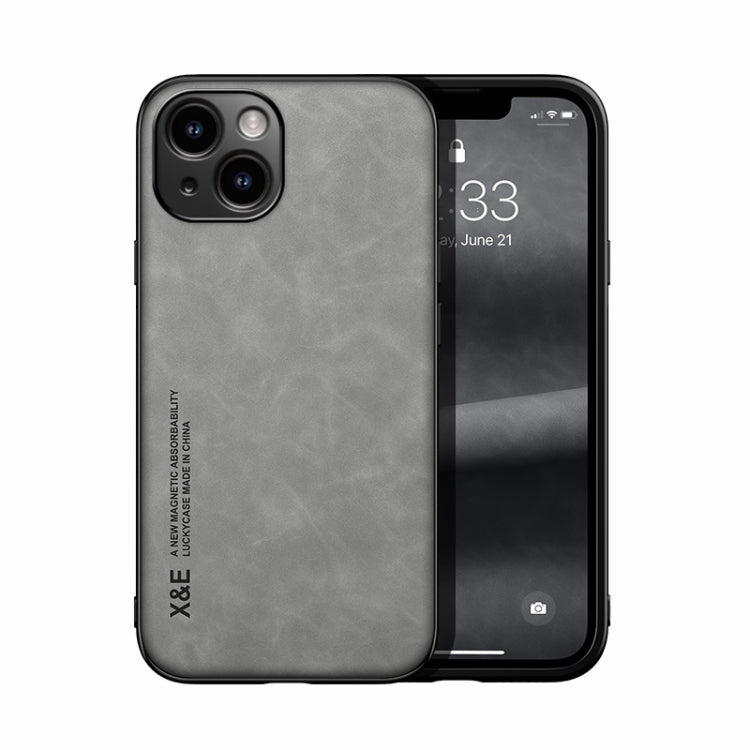 Skin Feel Magnetic Leather Back Phone Case, For iPhone 16 Pro Max, For iPhone 16 Pro, For iPhone 15 Pro Max, iPhone 15 Pro, For iPhone 15 Plus, For iPhone 15