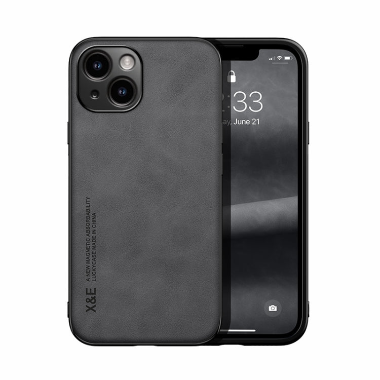 Skin Feel Magnetic Leather Back Phone Case, For iPhone 16 Pro Max, For iPhone 16 Pro, For iPhone 15 Pro Max, iPhone 15 Pro, For iPhone 15 Plus, For iPhone 15