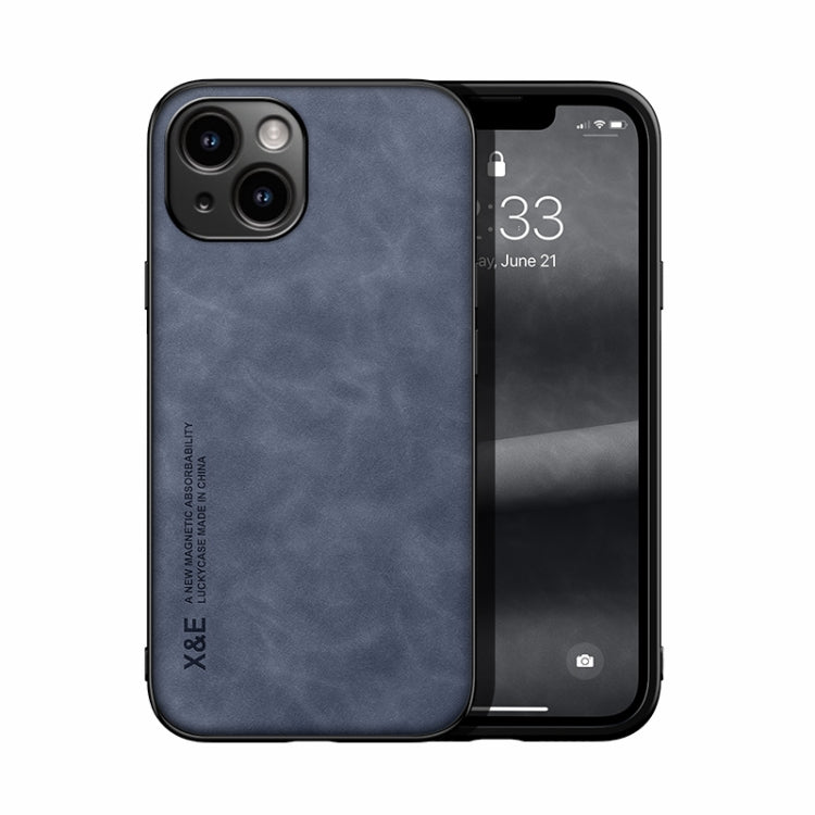 Skin Feel Magnetic Leather Back Phone Case, For iPhone 16 Pro Max, For iPhone 16 Pro, For iPhone 15 Pro Max, iPhone 15 Pro, For iPhone 15 Plus, For iPhone 15