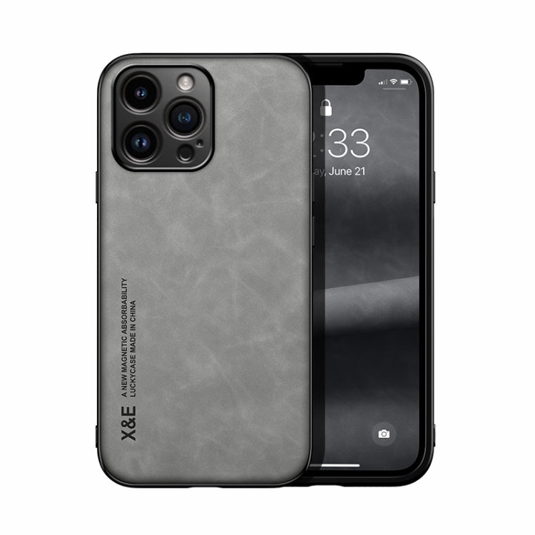 Skin Feel Magnetic Leather Back Phone Case, For iPhone 16 Pro Max, For iPhone 16 Pro, For iPhone 15 Pro Max, iPhone 15 Pro, For iPhone 15 Plus, For iPhone 15