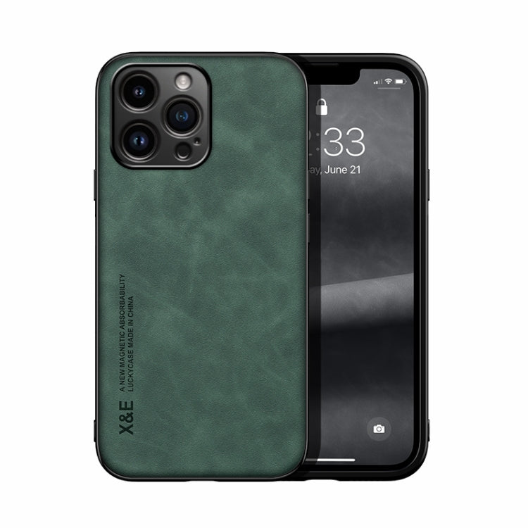 Skin Feel Magnetic Leather Back Phone Case, For iPhone 16 Pro Max, For iPhone 16 Pro, For iPhone 15 Pro Max, iPhone 15 Pro, For iPhone 15 Plus, For iPhone 15