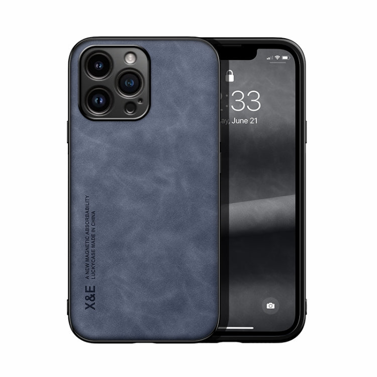 Skin Feel Magnetic Leather Back Phone Case, For iPhone 16 Pro Max, For iPhone 16 Pro, For iPhone 15 Pro Max, iPhone 15 Pro, For iPhone 15 Plus, For iPhone 15