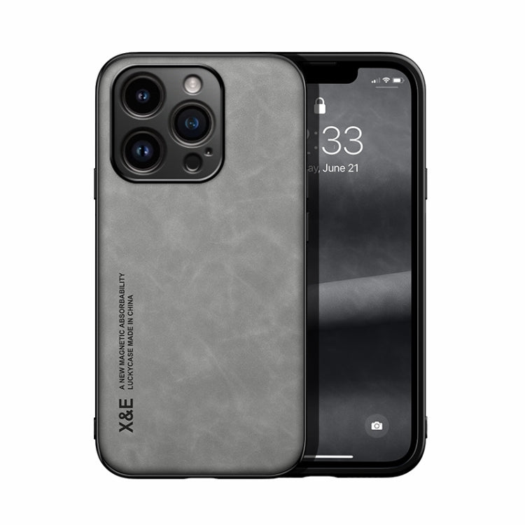 Skin Feel Magnetic Leather Back Phone Case, For iPhone 16 Pro Max, For iPhone 16 Pro, For iPhone 15 Pro Max, iPhone 15 Pro, For iPhone 15 Plus, For iPhone 15
