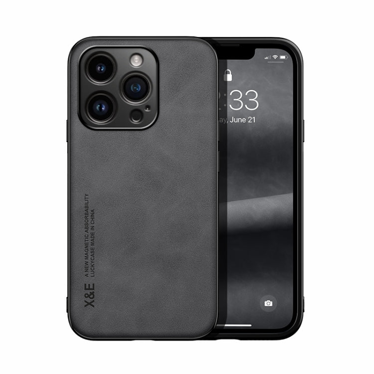 Skin Feel Magnetic Leather Back Phone Case, For iPhone 16 Pro Max, For iPhone 16 Pro, For iPhone 15 Pro Max, iPhone 15 Pro, For iPhone 15 Plus, For iPhone 15