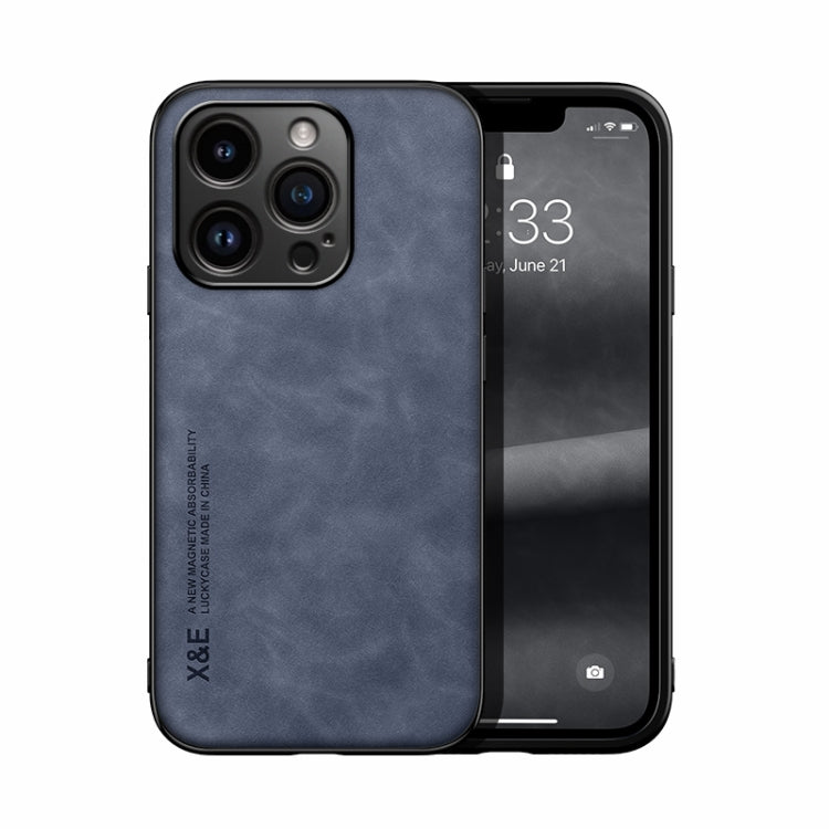 Skin Feel Magnetic Leather Back Phone Case, For iPhone 16 Pro Max, For iPhone 16 Pro, For iPhone 15 Pro Max, iPhone 15 Pro, For iPhone 15 Plus, For iPhone 15